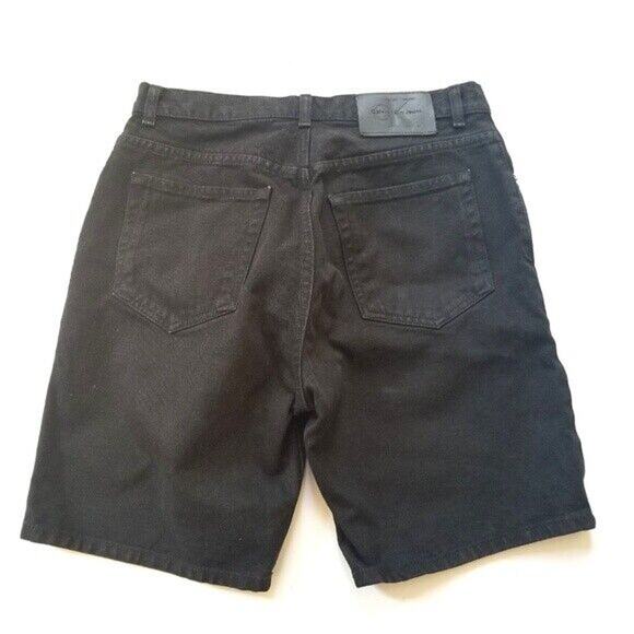 VTG Calvin Klein Black denim Jeans shorts sz 31‎ - Picture 1 of 6